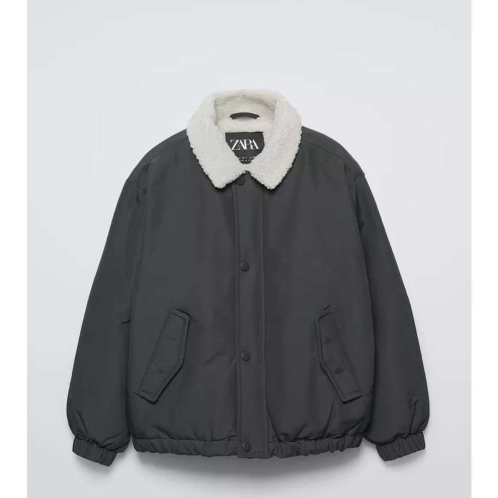 NWT ZARA Boys Fleece Bomber Jacket - Size 6-7 Years